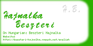 hajnalka beszteri business card